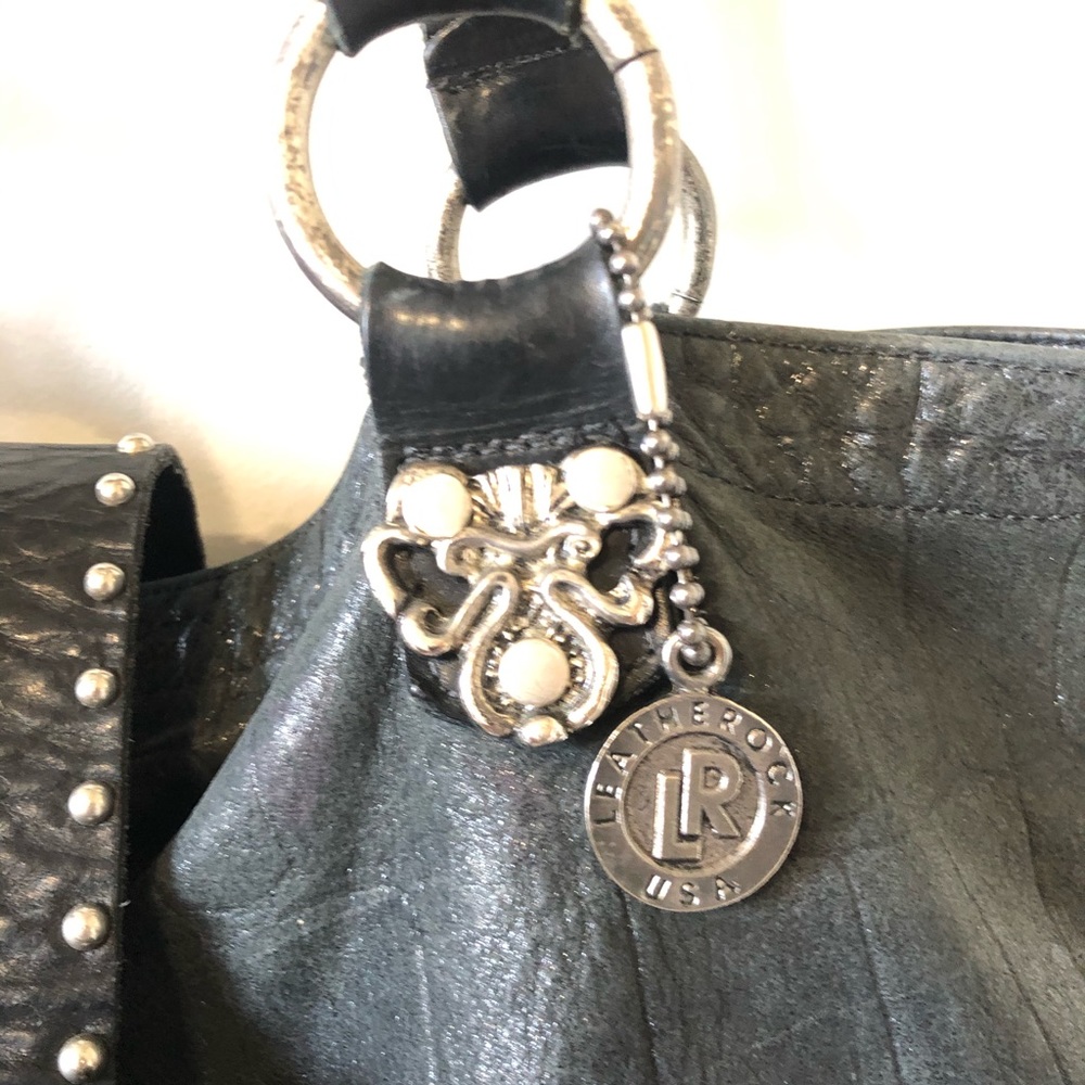 Leatherock USA black n silver bag - Picture 3 of 13